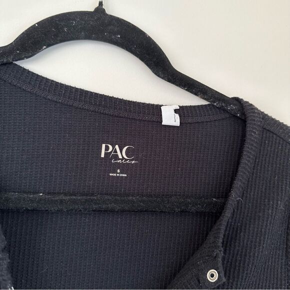 Pacsun Essentials black goth crop top with silver embellishments - Picture 5 of 5